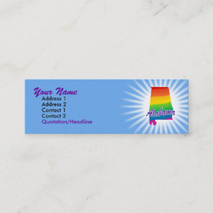 Regenboogstaat Alabama Mini Visitekaartje
