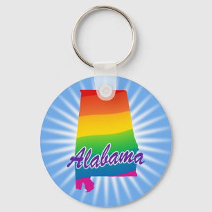 Regenboogstaat Alabama Sleutelhanger
