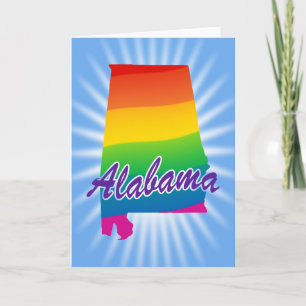 Regenboogstaat Alabama-Wenskaarten Kaart