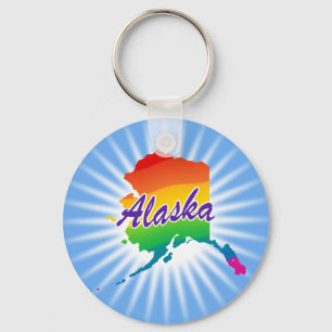 Regenboogstaat Alaska Sleutelhanger