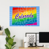 Regenboogstaat Colorado Poster (Thuiskantoor)