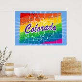 Regenboogstaat Colorado Poster (Keuken)