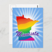 Regenboogstaat Minnesota Briefkaart (Voorkant / Achterkant)