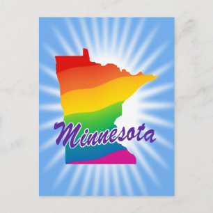 Regenboogstaat Minnesota Briefkaart