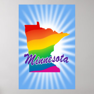 Regenboogstaat Minnesota Poster