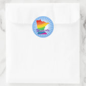 Regenboogstaat Minnesota Ronde Sticker (Tas)