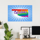 Regenboogstaat Oklahoma Poster (Thuiskantoor)