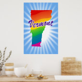 Regenboogstaat Vermont Poster (Keuken)