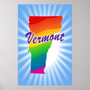 Regenboogstaat Vermont Poster