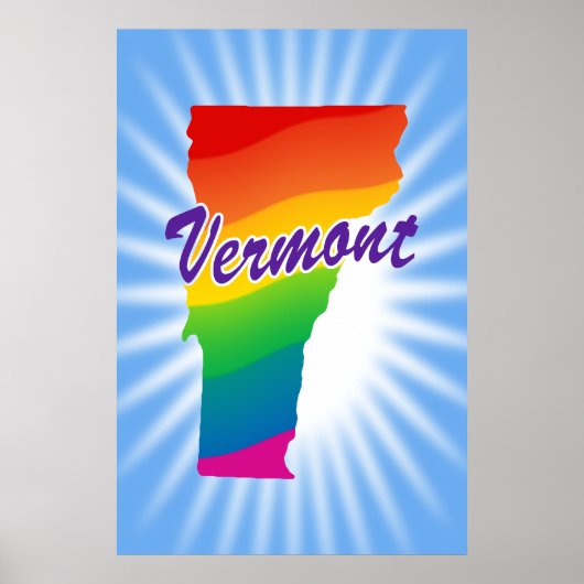 Regenboogstaat Vermont Poster (Voorkant)
