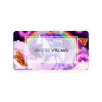 Regenboogstang in de ruimte met een eenhoorn