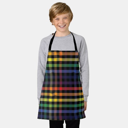 Regenboogstang Schort (Gedragen)