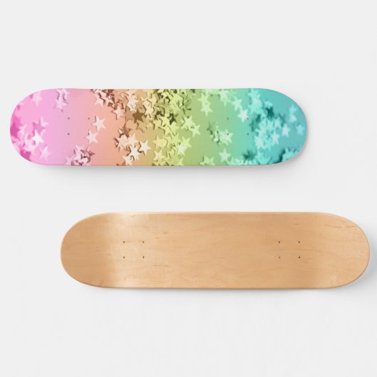 Regenboogstaren Glitter #1 #sjiny Persoonlijk Skateboard (Horizontaal)