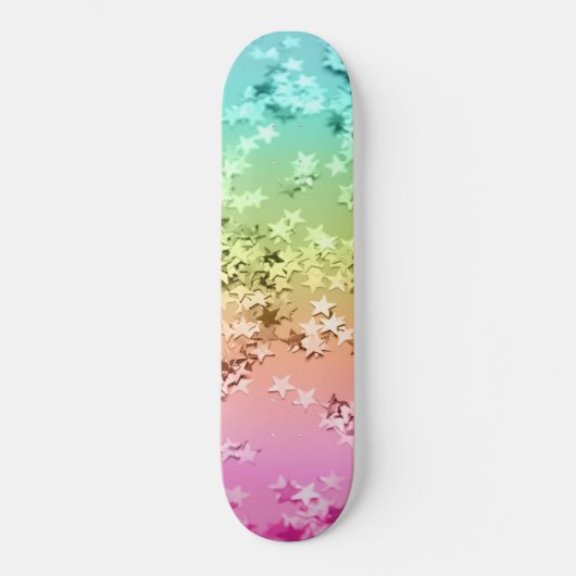 Regenboogstaren Glitter #1 #sjiny Persoonlijk Skateboard (Voorkant)