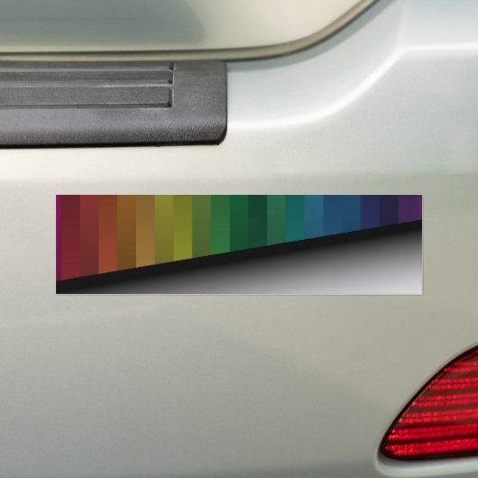 Regenboogstaven Bumpersticker (Op auto)