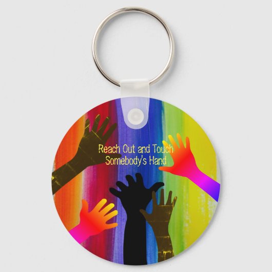Regenboogstaven (handen) sleutelhanger (Voorkant)