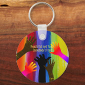 Regenboogstaven (handen) sleutelhanger (Voorkant)