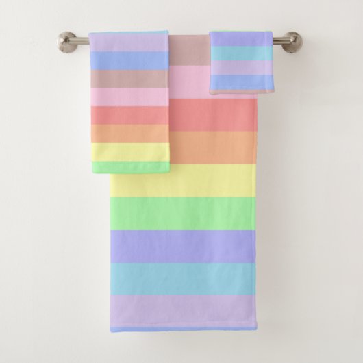 Regenboogstaven voor pastel bad handdoek (Insitu)