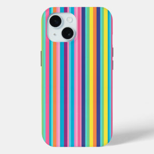 Regenboogstaven voor pastel iPhone 15 case