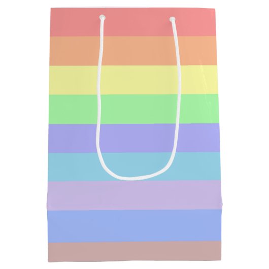 Regenboogstaven voor pastel medium cadeauzakje (Achterkant)