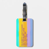 Regenboogstaven voor pastel | Monogram Initiaal Bagagelabel (Achterkant verticaal)