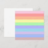 Regenboogstaven voor pastel notitiekaartje (Voorkant / Achterkant)