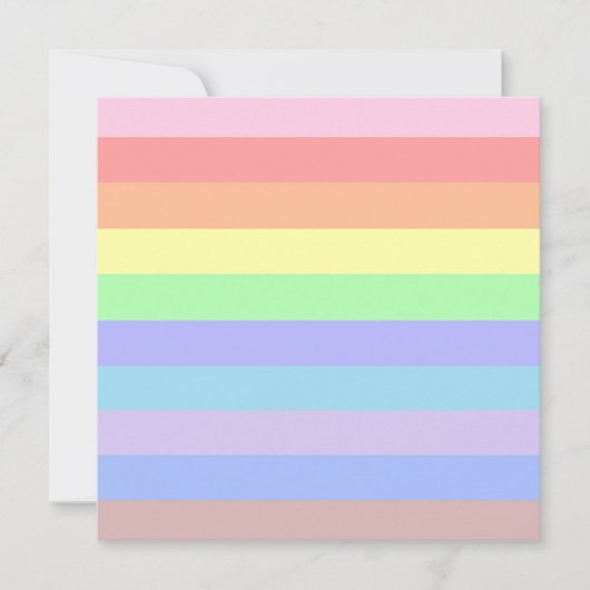 Regenboogstaven voor pastel notitiekaartje (Voorkant)