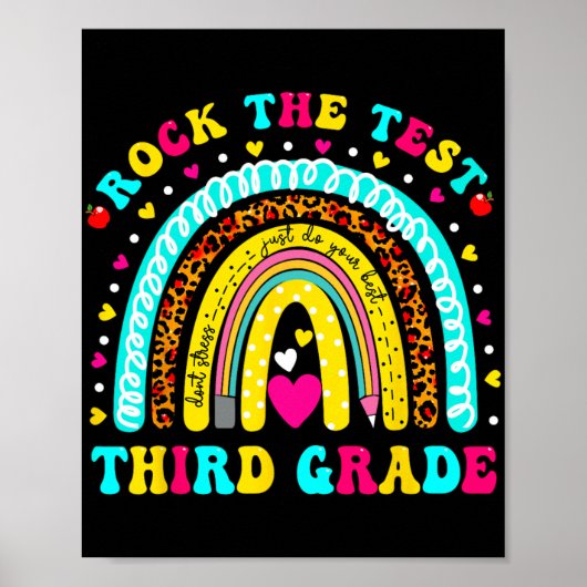 Regenboogsteen de testdag derde klas testdag poster (Voorkant)