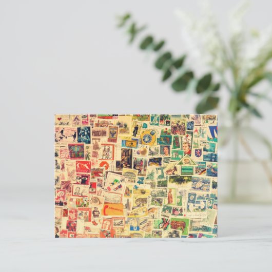 Regenboogstempels Briefkaart (Staand voorkant)