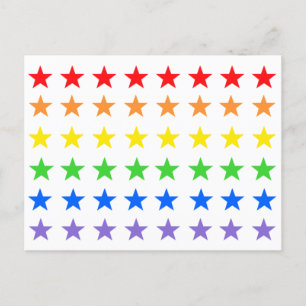 Regenboogsterren Briefkaart