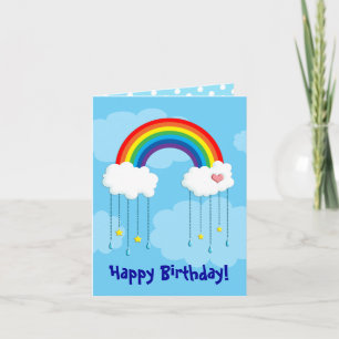 Regenboogsterren en wolkenkrabbers kaart