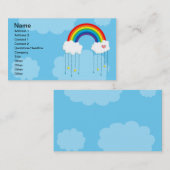 Regenboogsterren en wolkenkrabbers visitekaartje (Voorkant / Achterkant)