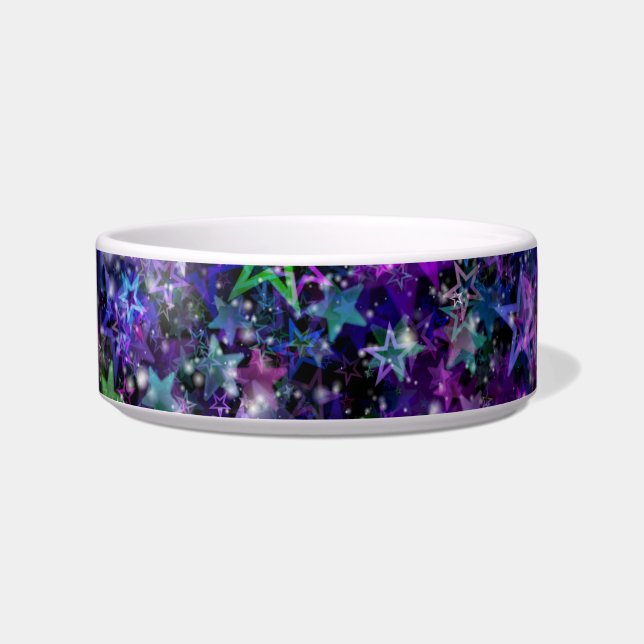 regenboogsterren kat voedselkom voerbakje (Voorkant)