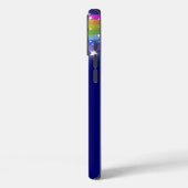 Regenboogsterren op aangepaste naam marine Case-Mate iPhone case (Achterkant / Links)