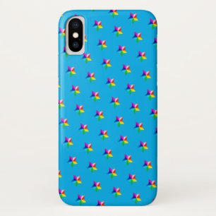 regenboogsterren op aqua Hoesje-Mate iPhone case