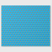 regenboogsterren op aqua inpakpapier (Vlak)