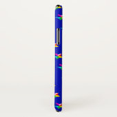 regenboogsterren op blauw Case-Mate iPhone case (Achterkant / rechts)