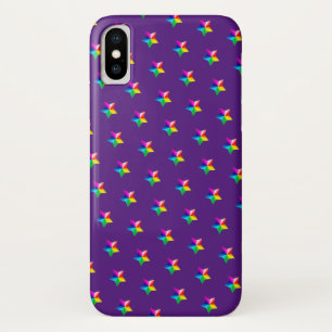 regenboogsterren op paarse Hoesje-Mate iPhone case