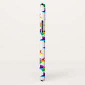 regenboogsterren op witte Hoesje-Mate iPhone case (Achterkant / rechts)
