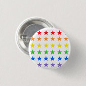 Regenboogsterren Ronde Button 3,2 Cm (Voorkant /achterkant)