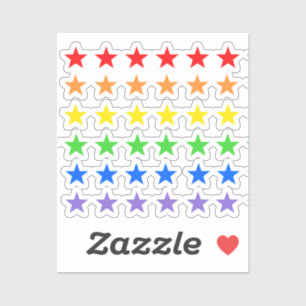Regenboogsterren Sticker