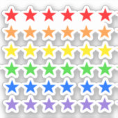 Regenboogsterren Sticker (Voorkant)