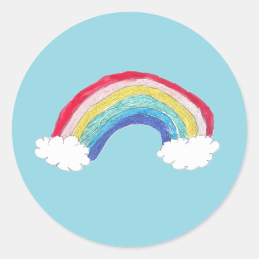Regenboogsticker Ronde Sticker (Voorkant)