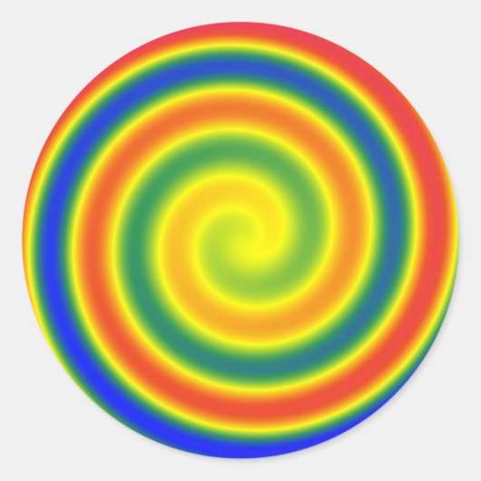 Regenboogsticker (x20) ronde sticker (Voorkant)