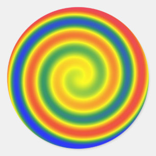 Regenboogsticker (x20) ronde sticker