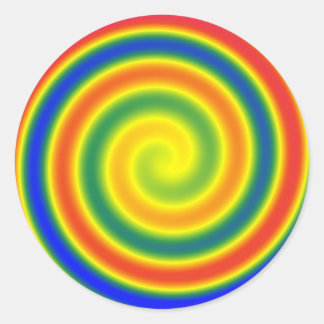 Regenboogsticker (x20) ronde sticker