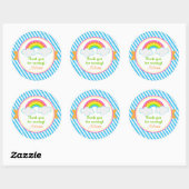 Regenboogstickers - Verjaardag bedankingsgunst Ronde Sticker (Vel)