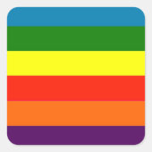 regenboogstickers vierkante sticker (Voorkant)