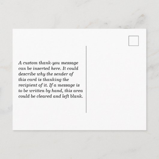 Regenboogstijl "DANK JE WEL HEEL ERG!", Vuurwerk U Briefkaart (Achterkant)