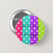 regenboogstip ronde button 5,7 cm (Voorkant /achterkant)